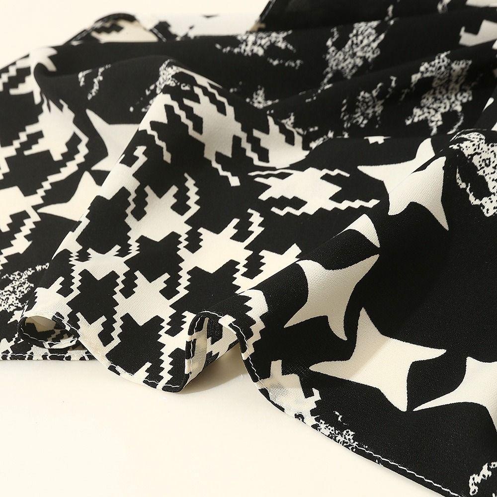 Băng Đô Cài Tóc Bằng Lụa In Họa Tiết Đơn Giản Phong Cách Hàn Quốc