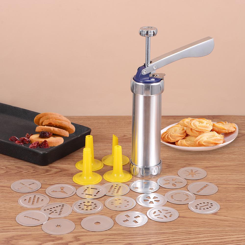 SUENIN Súng Ép Làm Bánh Quy Kèm 20 Đĩa Và 4 Đầu Thay Thế Bằng Thép Không Gỉ