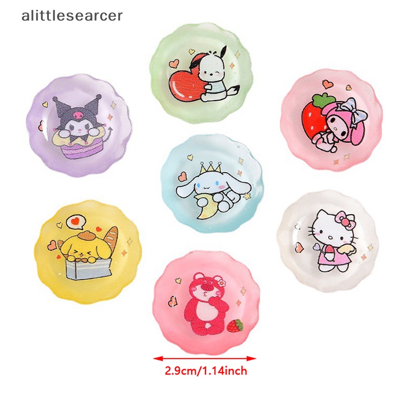 Set 10 Đĩa Sanrios Hoạt Hình Mini Bằng Nhựa Resin Trang Trí Điện Thoại DIY