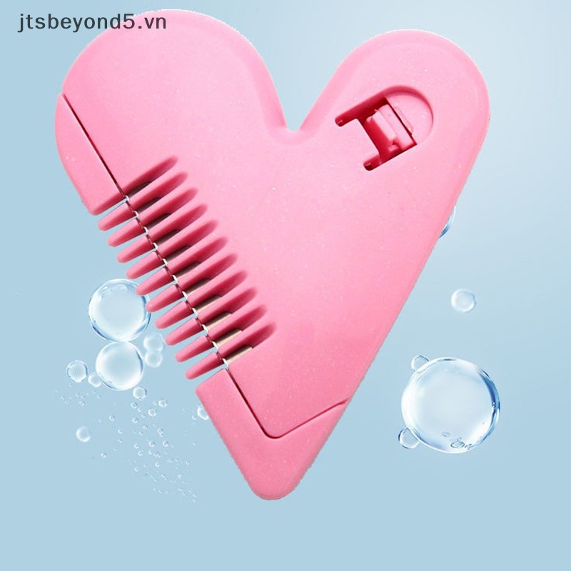 # JY # New hồng mini tóc tông đơ tình yêu hình trái tim cắt Tóc Lược với lưỡi ..