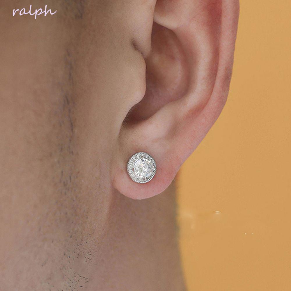 Bông Tai Hình Tròn Phong Cách Hip Hop Thời Trang Cá Tính Cho Nam