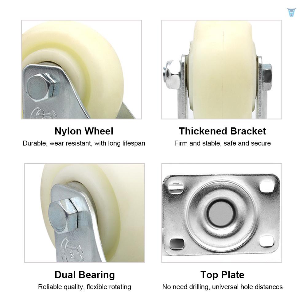 Bánh Xe Lăn Bằng Nylon Chịu Tải Nặng 220 Lbs 5 Inch Không Gây Tiếng Ồn Kèm Phanh