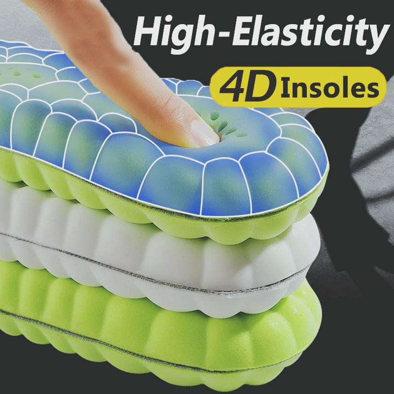 Đệm Lót Giày Mềm Mại 4D Thấm Hút Mồ Hôi Thoáng Khí Dành Cho Nam Và Nữ