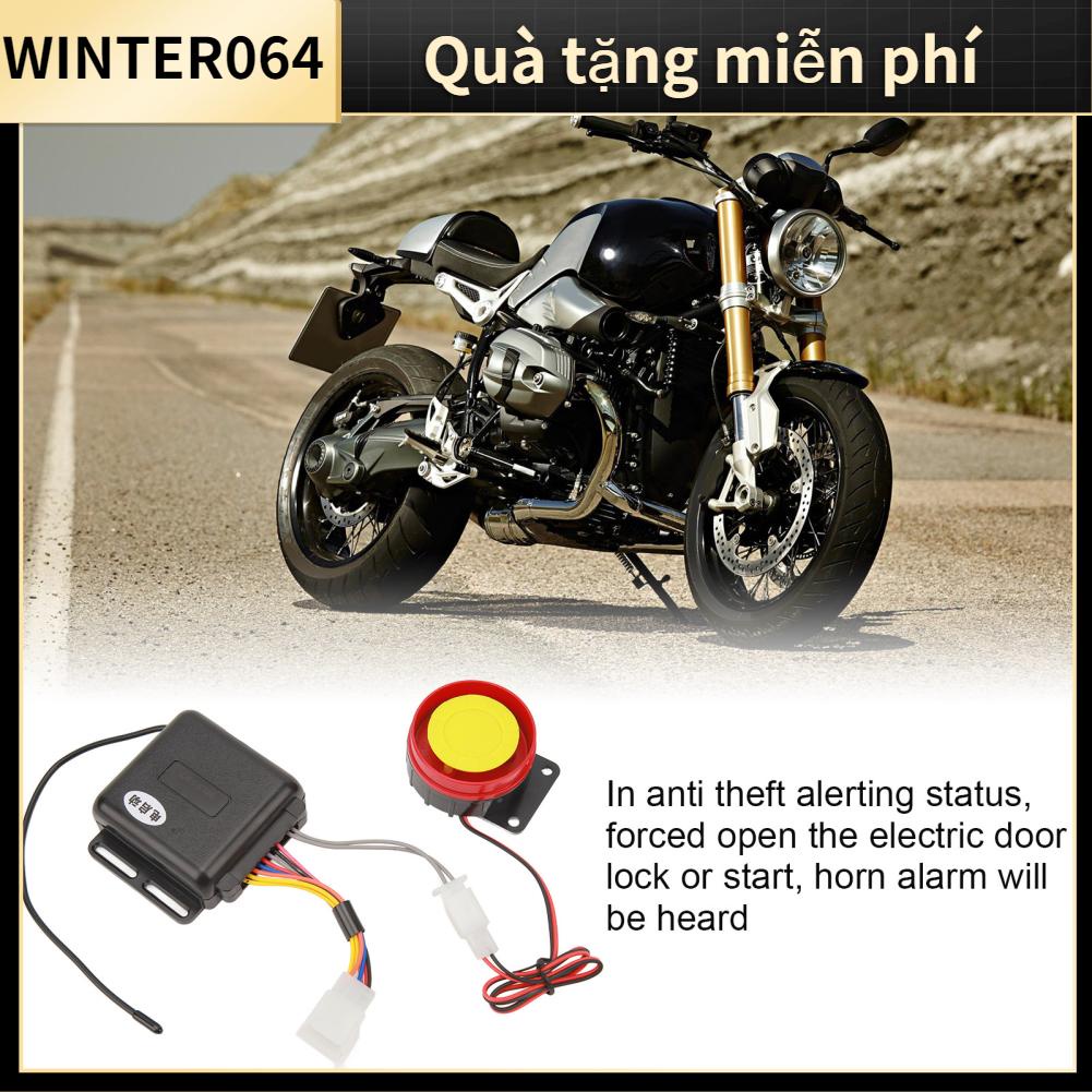 Winter064 Xe Máy 12V Hệ Thống Báo Động 2 Chiều 125dB Siêu To Độ Nhạy Cao Chống Chịu Thời Tiết Điều Khiển Từ Xa Trộm