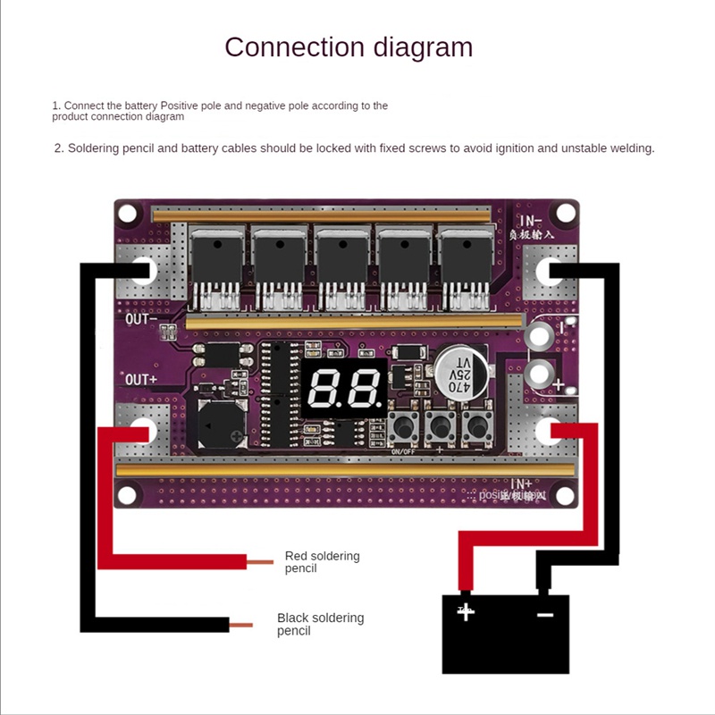 1 bộ Máy hàn điểm Máy hàn điểm tự động Máy hàn điểm dùng pin Lithium 18650 di động Bo mạch chủ điều khiển