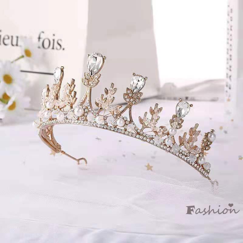 Vương Miện Công Chúa Đính Đá Thủ Công Sáng Tạo Cho Bé Gái