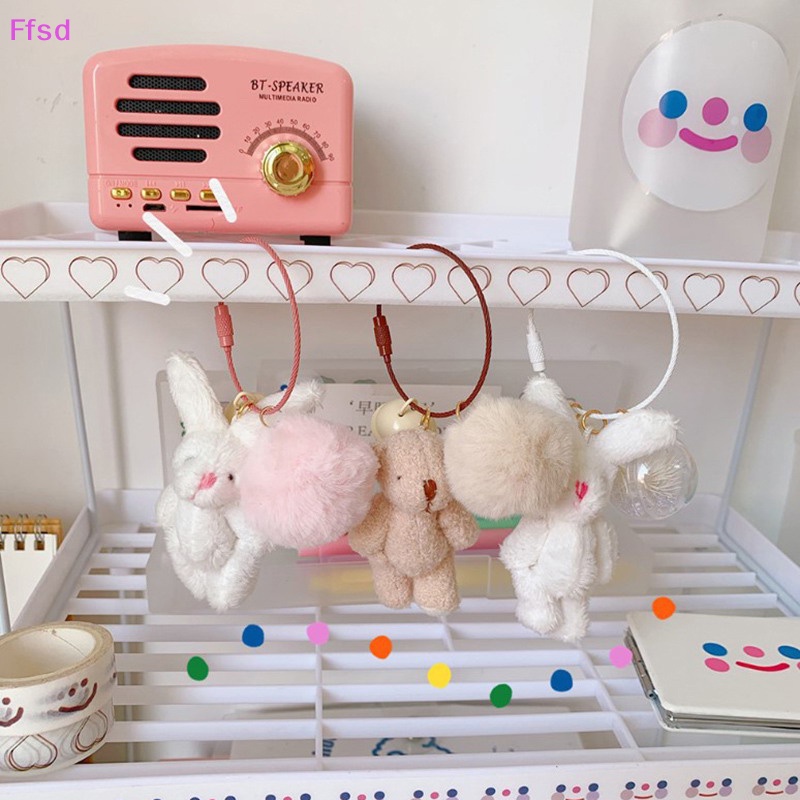 {Ffsd} Móc Khóa Điện Thoại Hình Thỏ Bông Dễ Thương Thời Trang Hàn Quốc