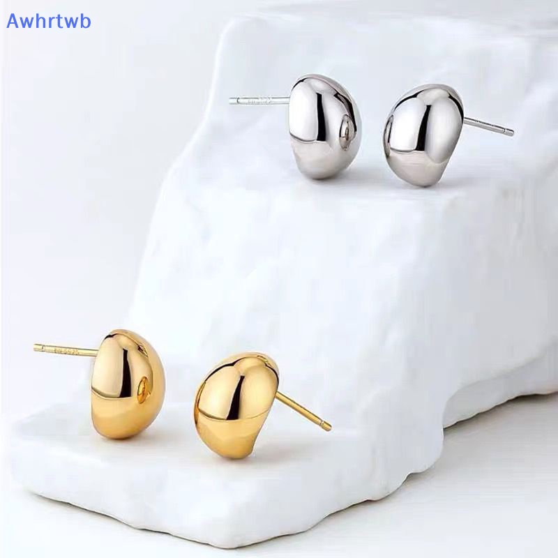 1 Cặp Bông Tai Hợp Kim Hình Hạt Đậu Màu Vàng Phong Cách Hàn Quốc Thời Trang Cho Nữ Mới