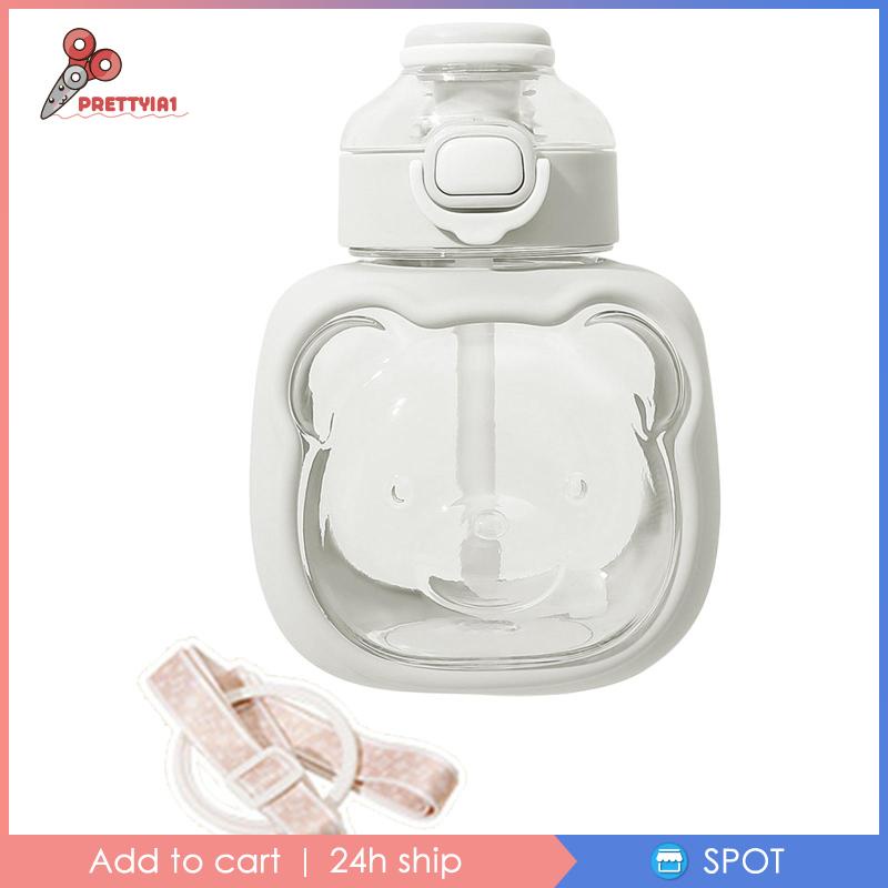 Bình Nước Thể Thao Prettyia1 Kèm Ống Hút 1L Hình Gấu Dễ Thương