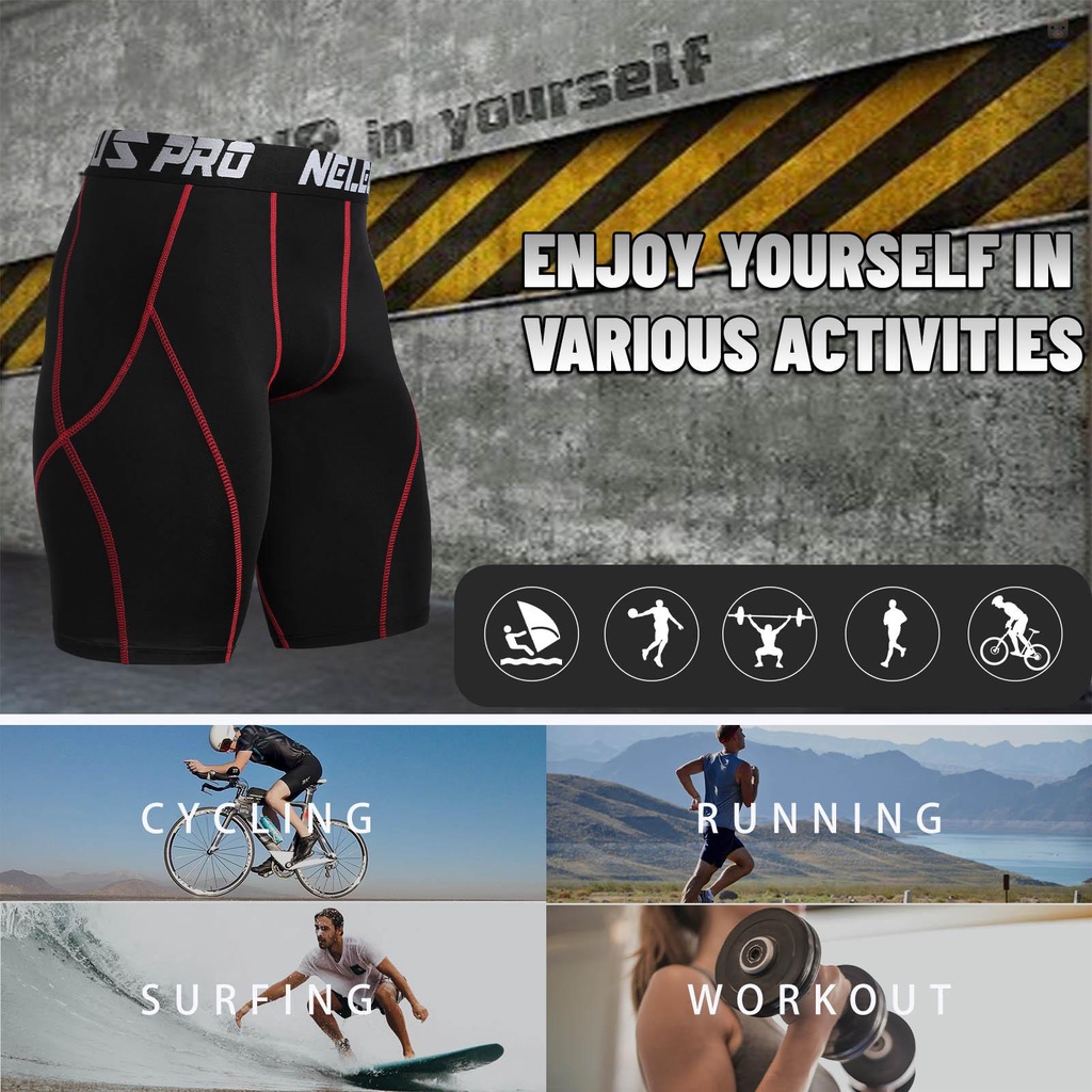 Set 3 Quần Short Thể Thao Nam Chất Liệu Đàn Hồi Nhanh Khô