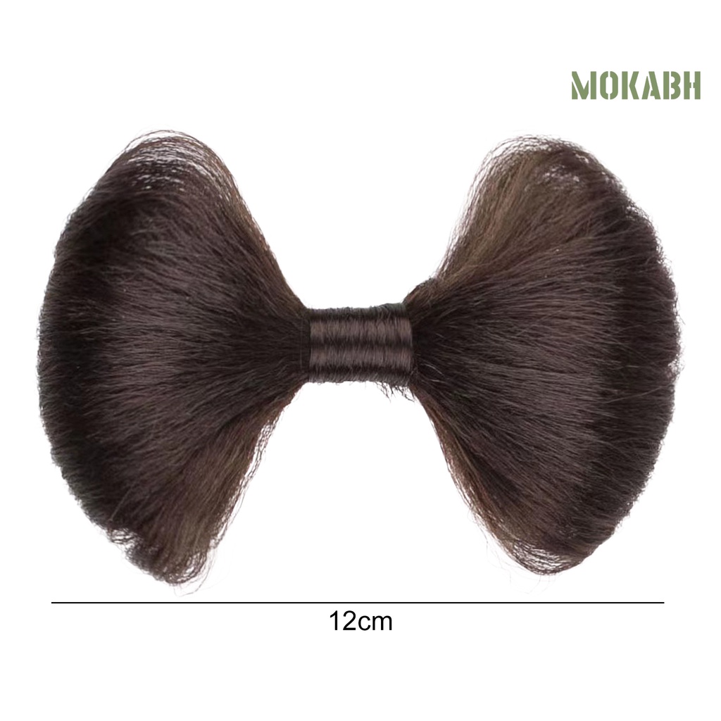 [Mok Abh] Tóc Giả Thắt Nơ Như Thật Mềm Mại Không Tạo Kiểu Tóc Phong Cách Cổ Điển