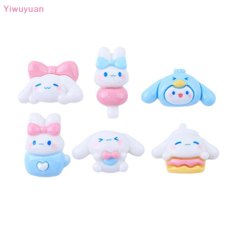 Bộ 10 Phụ Kiện Trang Trí Điện Thoại Hình Chú Chó Trắng Lấp Lánh DIY Mới