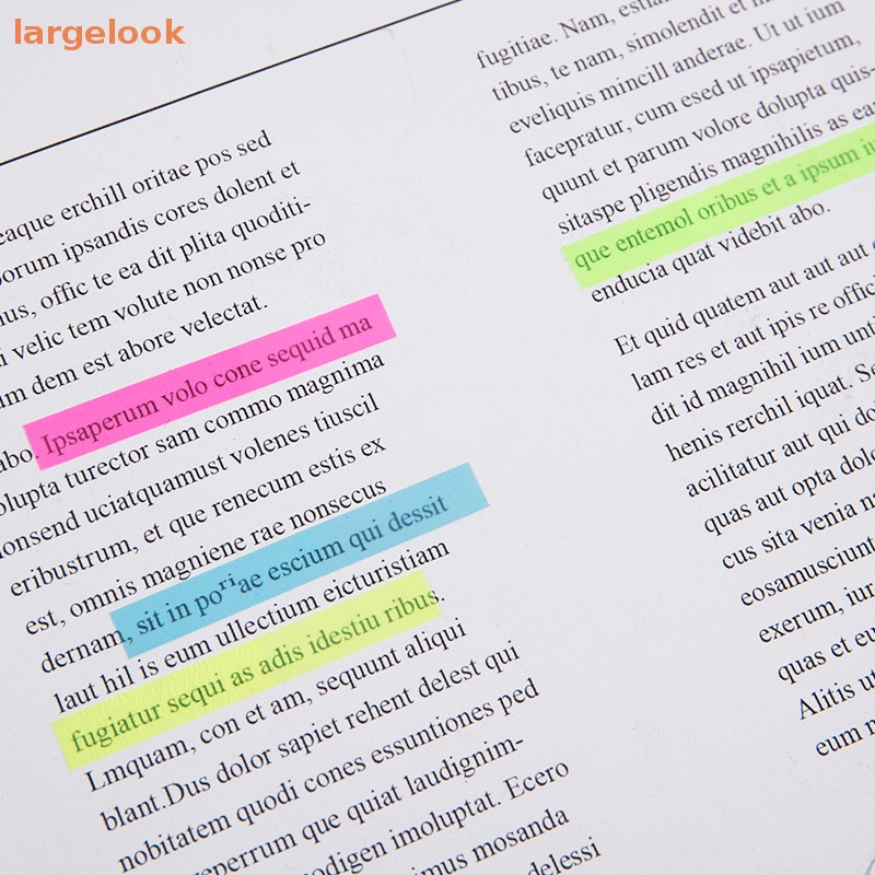 Bộ 320 Miếng Dán Ghi Chú Màu Dạ Quang Trong Suốt Tiện Dụng
