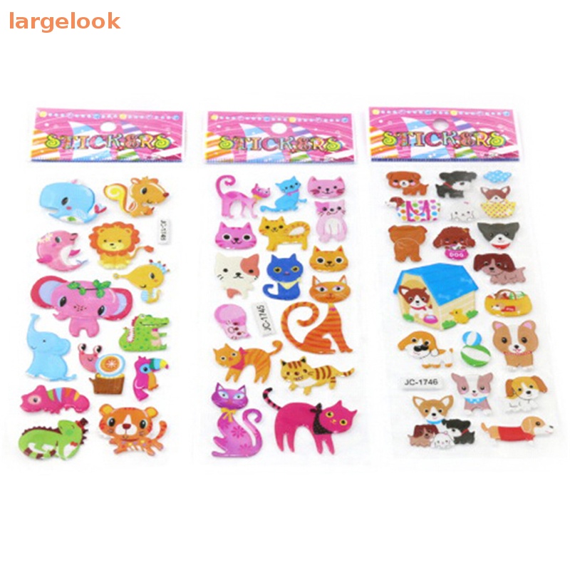 Set 5 Tấm Sticker 3D Hình Động Vật Cho Bé
