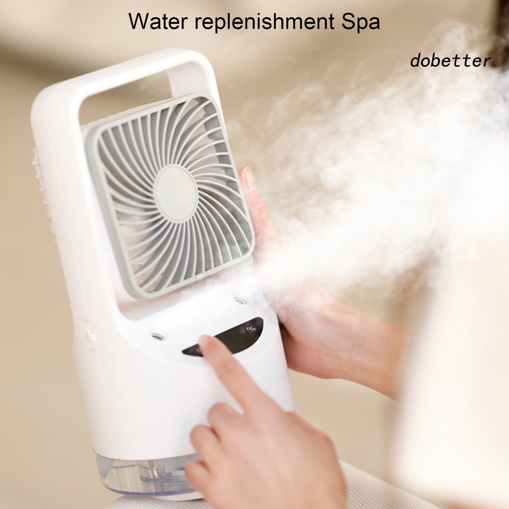 Quạt Điều Hòa Không Khí 4000mAh Hai Đầu 3 Tốc Độ Có Đèn LED Hiển Thị Mini Tiện Dụng Cho Gia Đình