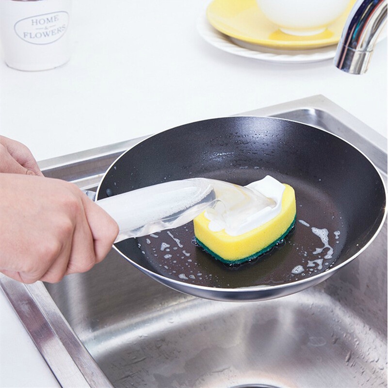 Cọ Rửa Chén / Xà Phòng Tự Động Tay Cầm Dài Có Thể Tháo Rời Tiện Dụng Cho Nhà Bếp