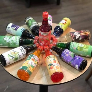 Siro phạm gia các hương dâu, cam, đào, chanh dây, dứa chai 500ml