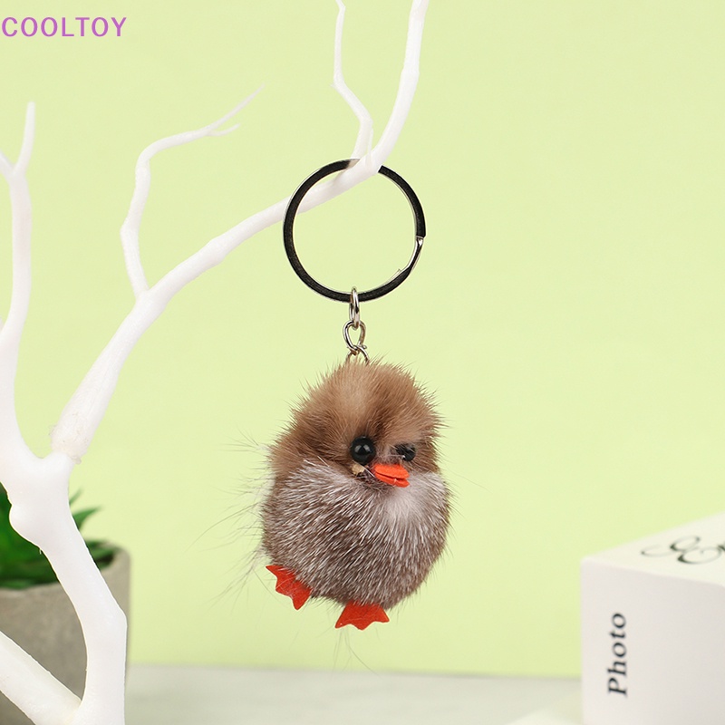 1 Móc Khóa Gà Lông Mềm Mại Thời Trang Cho Nữ
