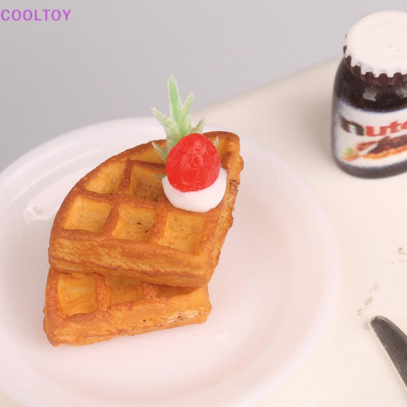 1 Bộ Mô Hình Bánh Waffle Mini Cho Nhà Búp Bê