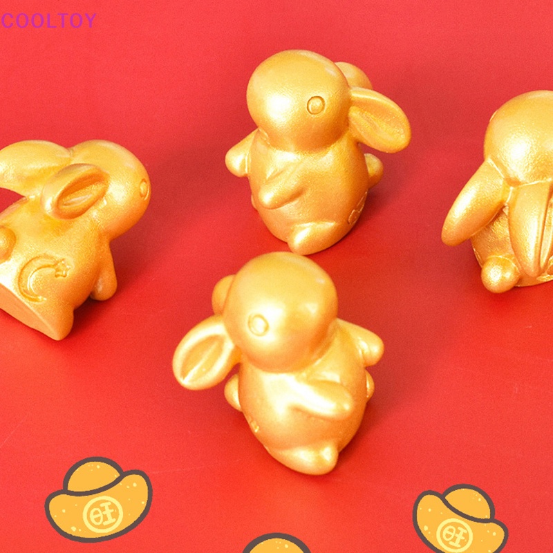 Set 2 Tượng Thỏ mini Trang Trí Nhà Búp Bê