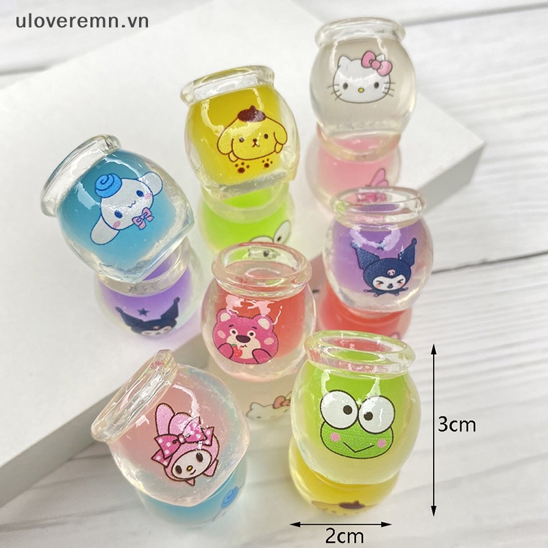 Bộ 3 Mô Hình Chậu Mật Ong Hoạt Hình Mini Phát Sáng Dùng Làm Trang Sức Thủ Công DIY