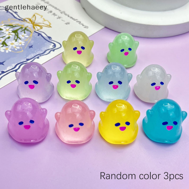 Gent 3 Miếng Dán Trang Trí Điện Thoại Mini DIY Phát Quang Phong Cảnh Ma Nhỏ