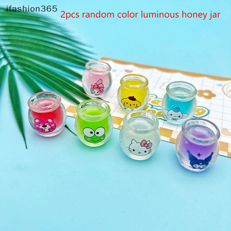 Set 2 Lọ Mật Ong Mini Bằng Nhựa Resin Phát Sáng Dễ Thương Thời Trang ifashion365