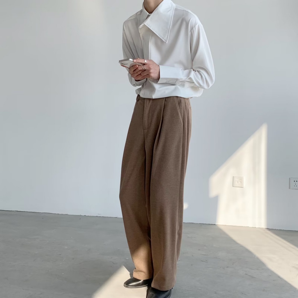 Áo sơ mi nam dài tay nổ màu Hàn Quốc thời trang đơn giản, hàng ngày cao cấp, rộng rãi, thịnh hành đô thị.sơ mi trắng nam dài tay