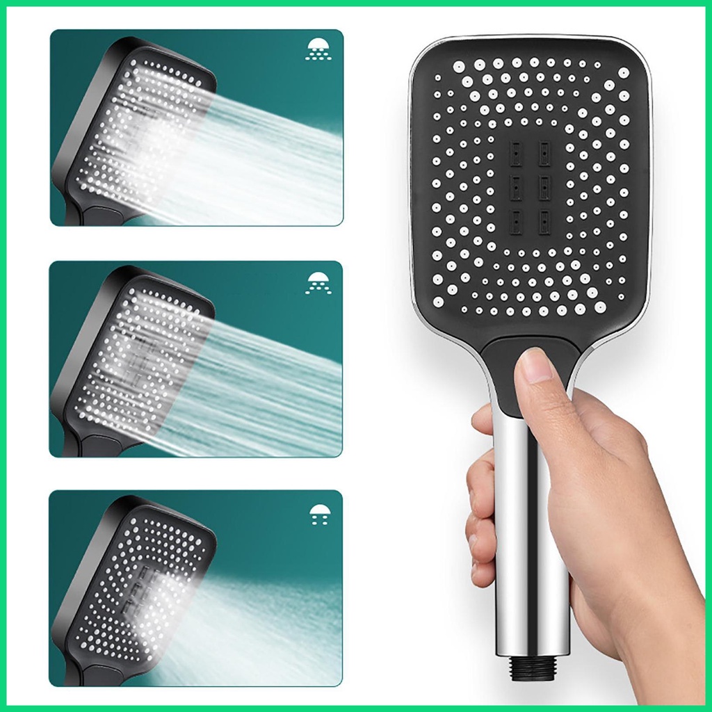 Đầu Vòi Hoa Sen Áp Suất Cao Có Công Tắc ON / OFF 3 Chế Độ Tiết Kiệm Nước