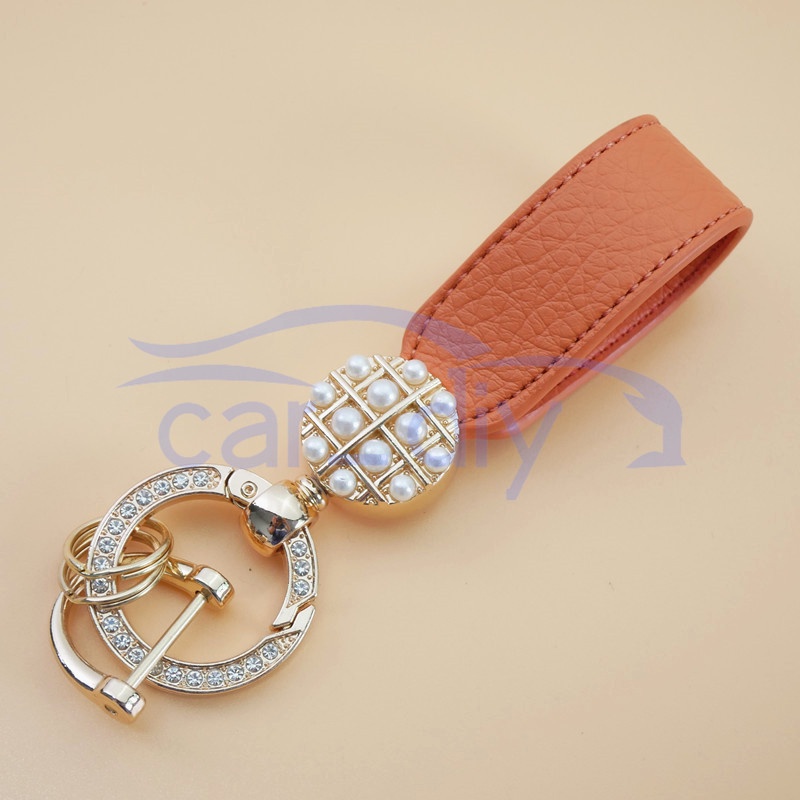 Móc Khóa Da Phối Kim Loại Nhiều Màu Sang Trọng Thời Trang