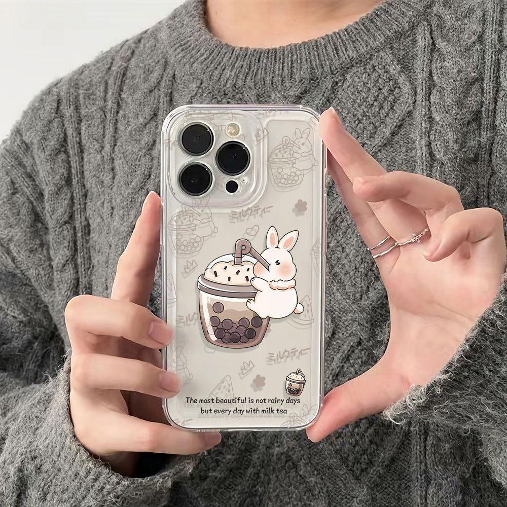 ✅Ốp Điện Thoại Mềm Chống Sốc Hình Trà Sữa Cho Iphone 13Iphone12Plus786In 14pro 11 WMZN