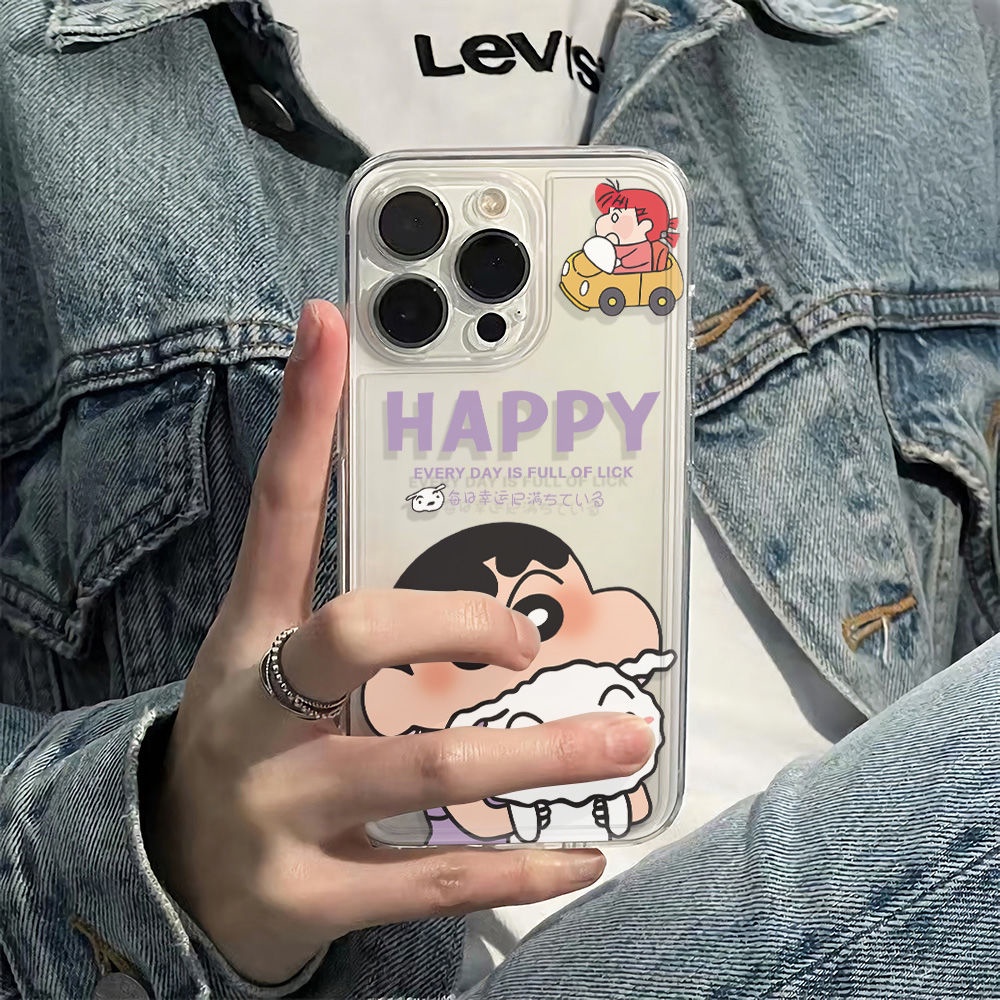 ✅Plus Ốp Điện Thoại Mềm Chống Sốc In Hình Shin-Chan Cho Iphone 14Pro 6In 11 Max 78Iphone 12 13 Xiaobai Ouki