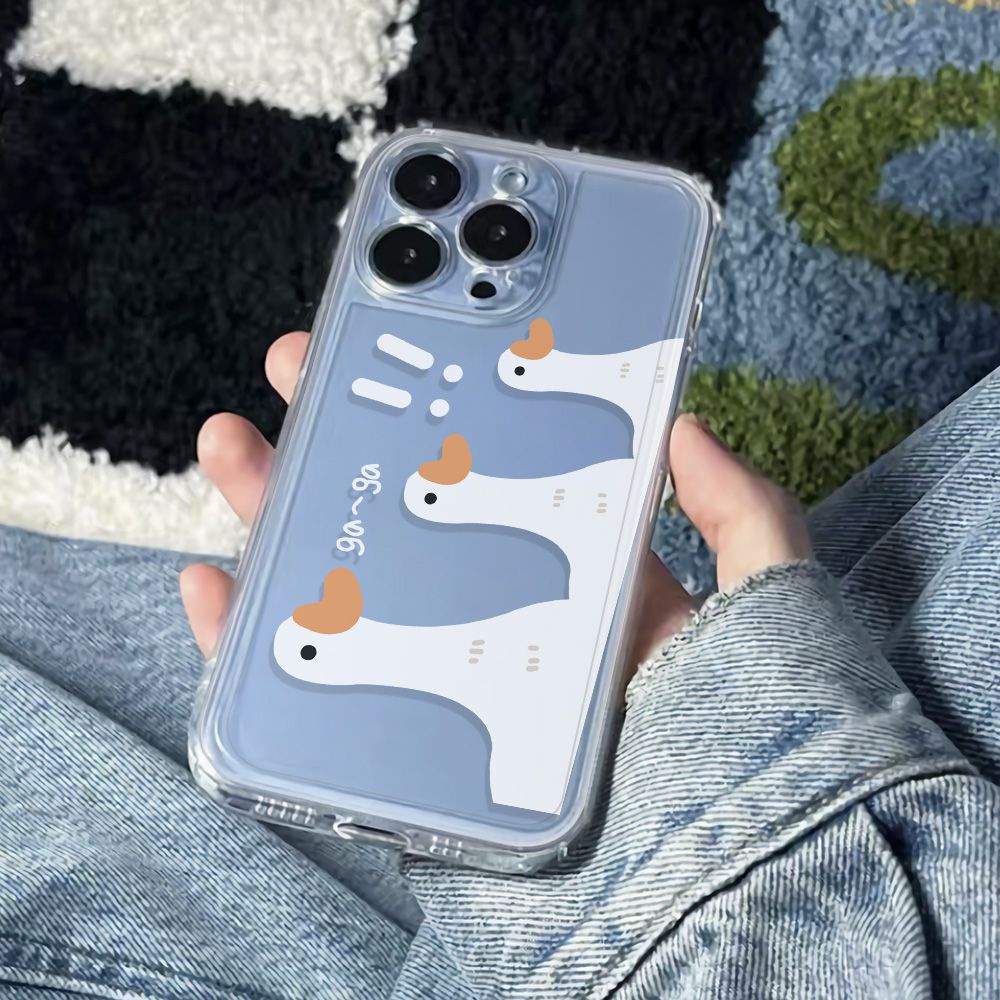 ✅Ốp Điện Thoại Mềm Chống Sốc Hình Vịt Trắng Cho Iphone 78max 1314pro11iPhone12 6In B67O