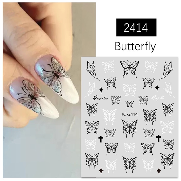 Sticker bướm trang trí móng, phụ kiện nail