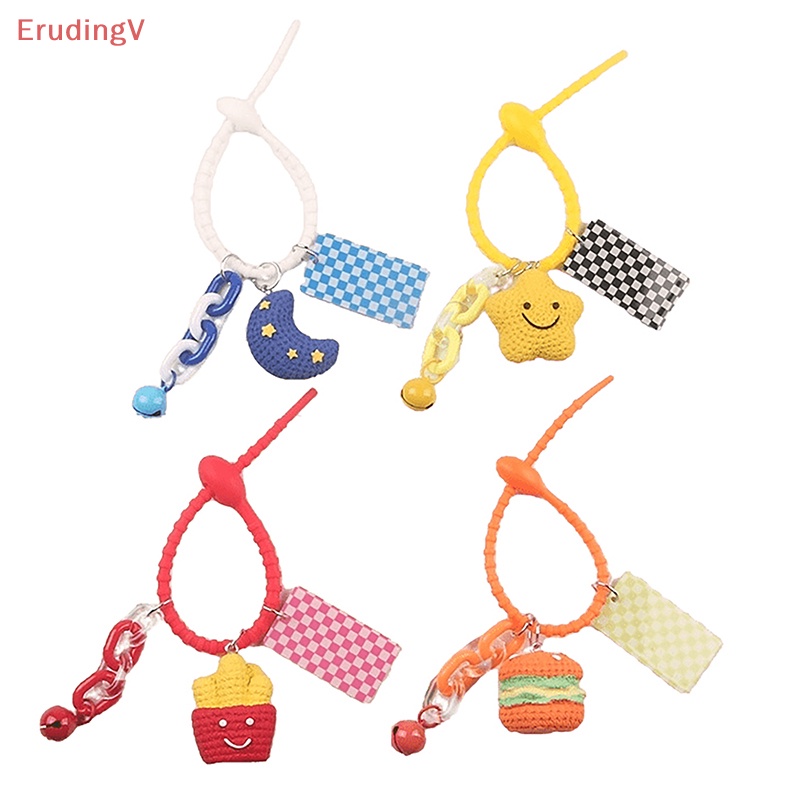 DELL [ErudingV] Móc Khóa Hình Hamburger Mặt Trăng Ngôi Sao Dễ Thương Trang Trí Ba Lô [Mới]