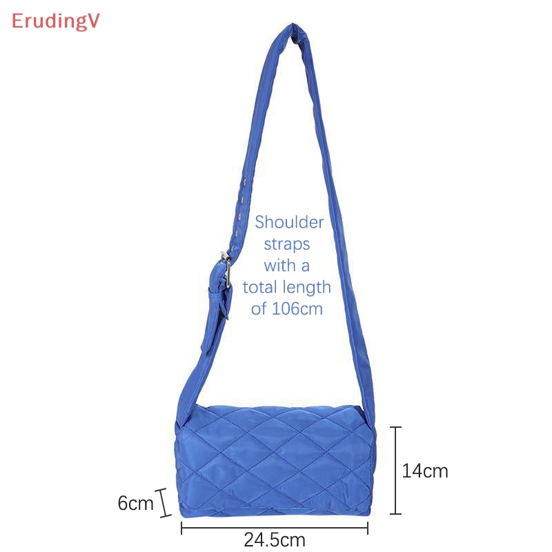 Túi Đeo Chéo Vai Bằng Nylon Cotton Sáng Bóng Sức Chứa Lớn Cho Nữ [ErudingV]