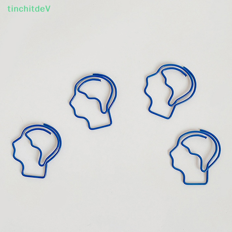 Set 10 Kẹp Giấy Đánh Dấu Trang Sách Hình Người Đàn Ông Avatar Bằng Kim Loại Dễ Thương