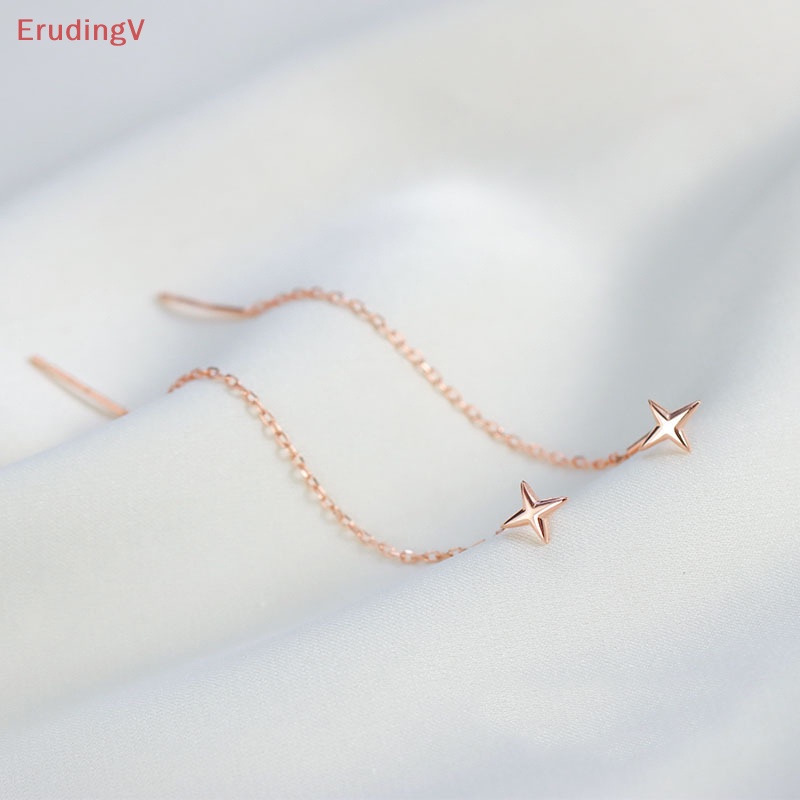 [ErudingV] Khuyên Tai Dáng Thả Dây Dài Tua Rua Mặt Ngôi Sao Leo Núi Dành Cho Nữ [Mới]