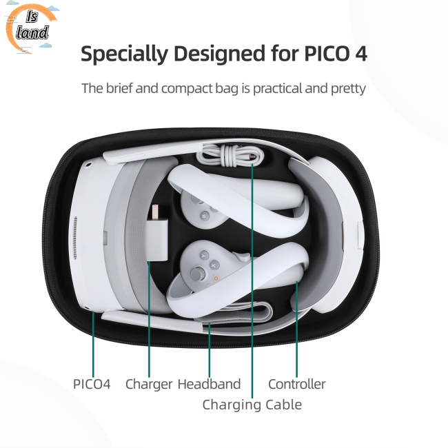 Túi Đựng Bảo Vệ Mắt Kính Thực Tế Ảo Pico 4 Vr Cứng Cáp Chống Thấm Nước Nhỏ Gọn Dành Cho Đi Du Lịch