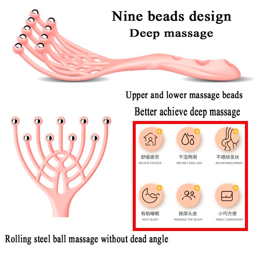 Dụng Cụ Mát Xa Da Đầu Thư Giãn Cơ Thể Giảm Căng Thẳng