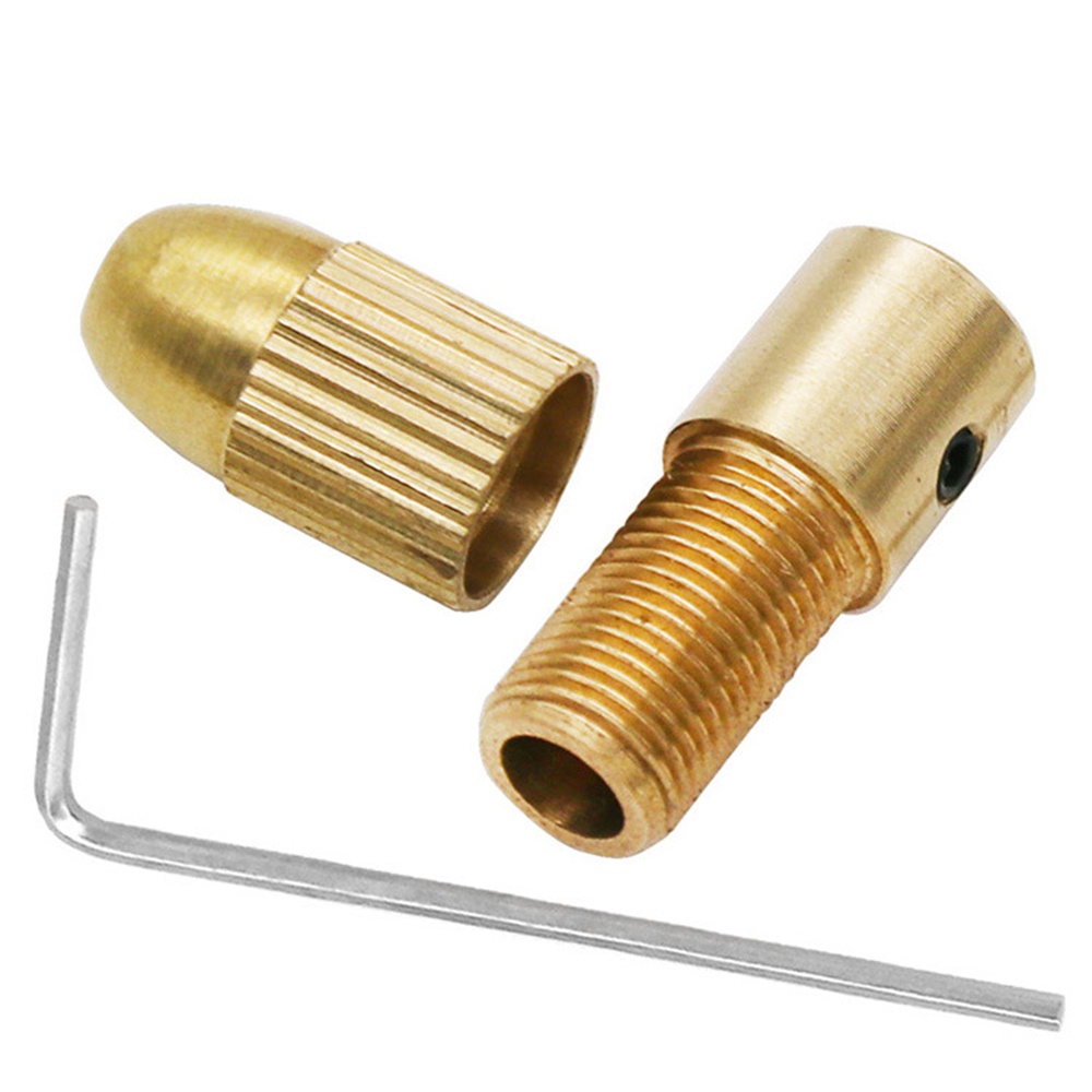 RIRIHI Bộ đầu kẹp mũi khoan 7 món 2.35-5.05mm bằng đồng thau