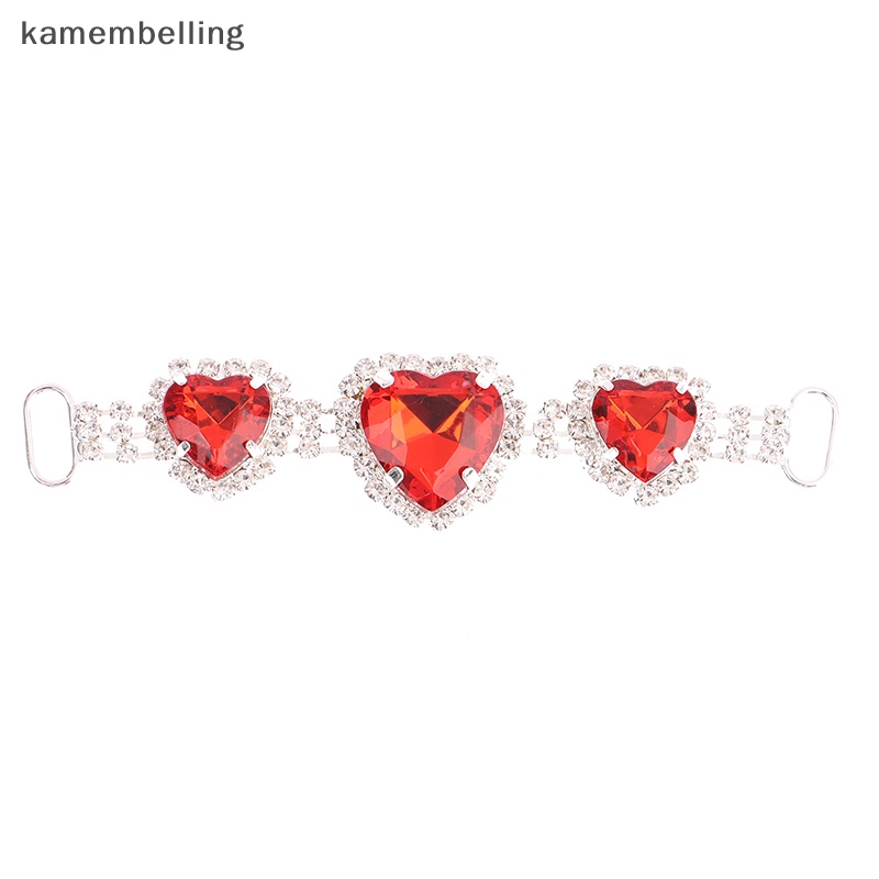 Kamembelling 1 Khóa Dây Xích Đồng Đính Đá Acrylic Hình Trái Tim Trang Trí Quần Áo / Đồ Đi Biển / Giày Trang Trí Đám Cưới