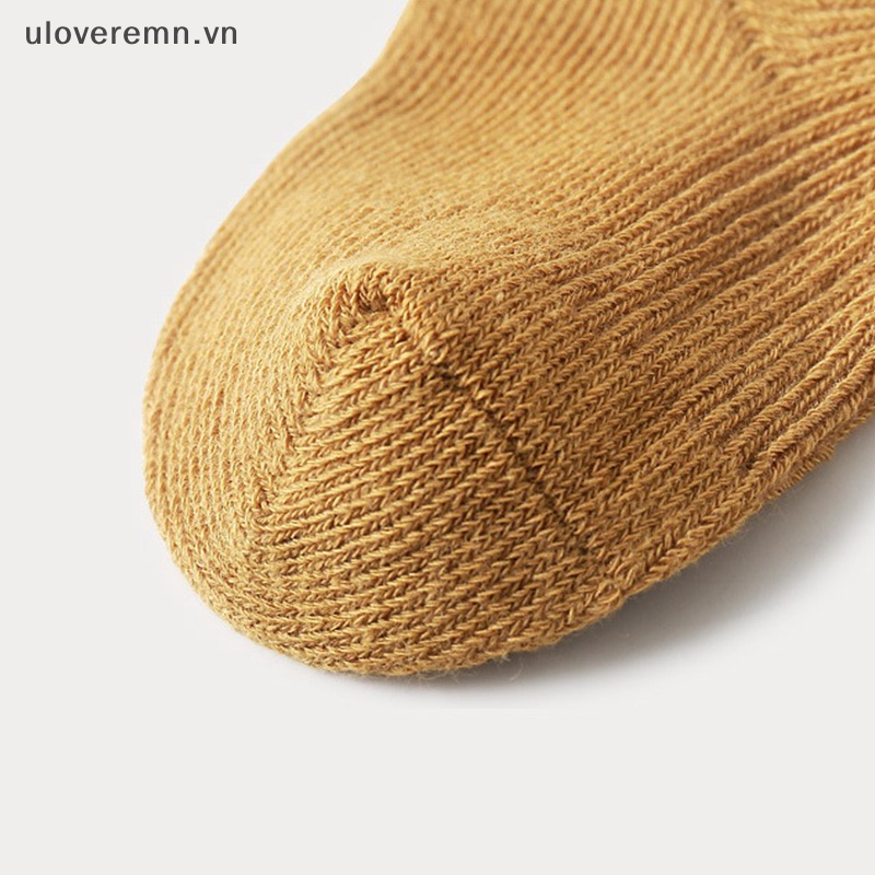 Bộ 3 Đôi Vớ Cotton Màu Sắc Thời Trang Mùa Thu Thoáng Khí Chống Trượt Cho Bé