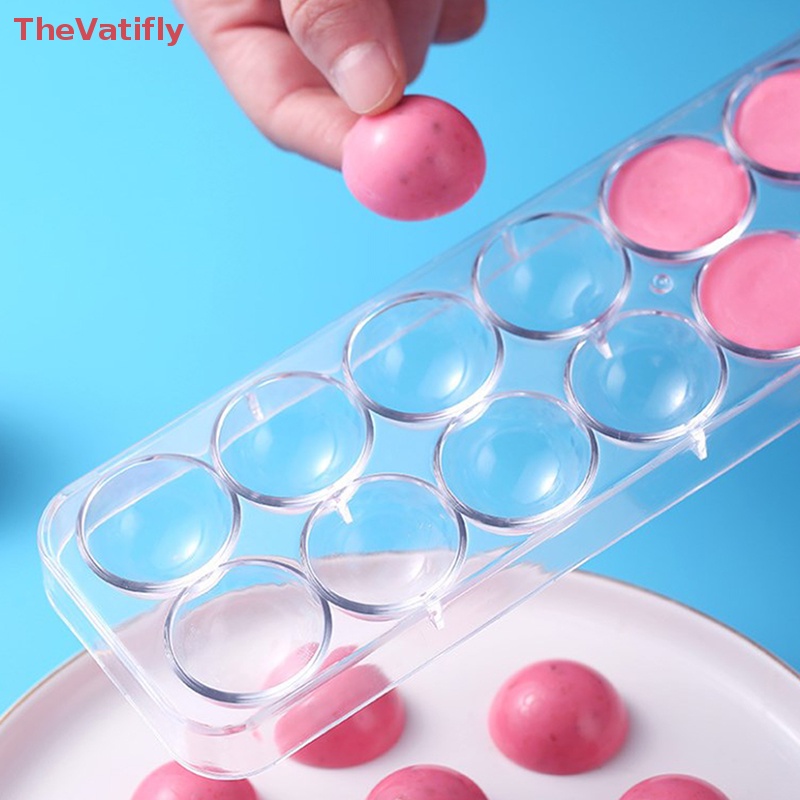 [Thevalifly] Khuôn Làm Bánh 14 Ngăn Hình Cầu Bằng Polycarbonate Cứng