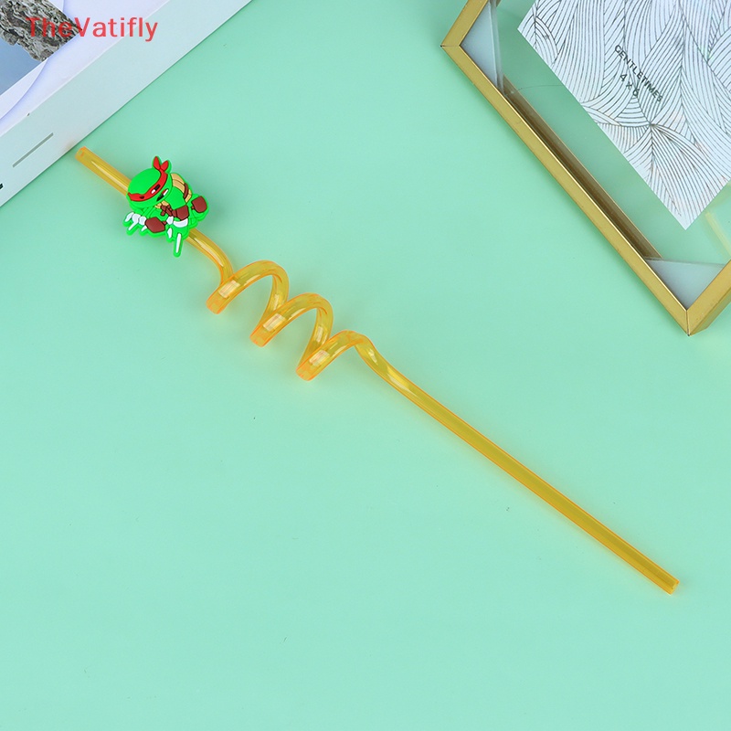 Set 2 / 6 Ống Hút Họa Tiết Hoạt Hình Anime Trang Trí Tiệc Sinh Nhật Cho Bé