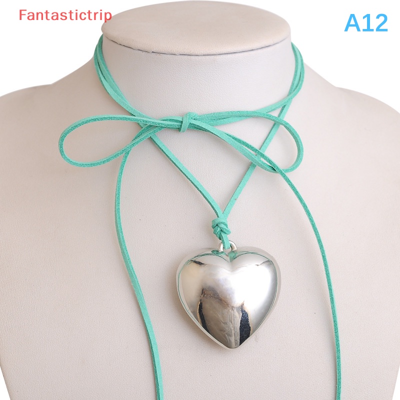 [Fantastictrip] Vòng cổ Xương Quai Xanh Mặt Hình Trái Tim Lớn Đơn Giản Quà Tặng Tiệc Tùng Cho Nữ