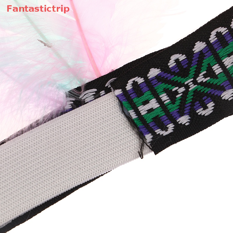 [Fantastictrip] Cài Tóc Lông Vũ Nhiều Màu Sắc Thời Trang Sáng Tạo Làm Bằng Thủ Công Thời Trang Trình Diễn