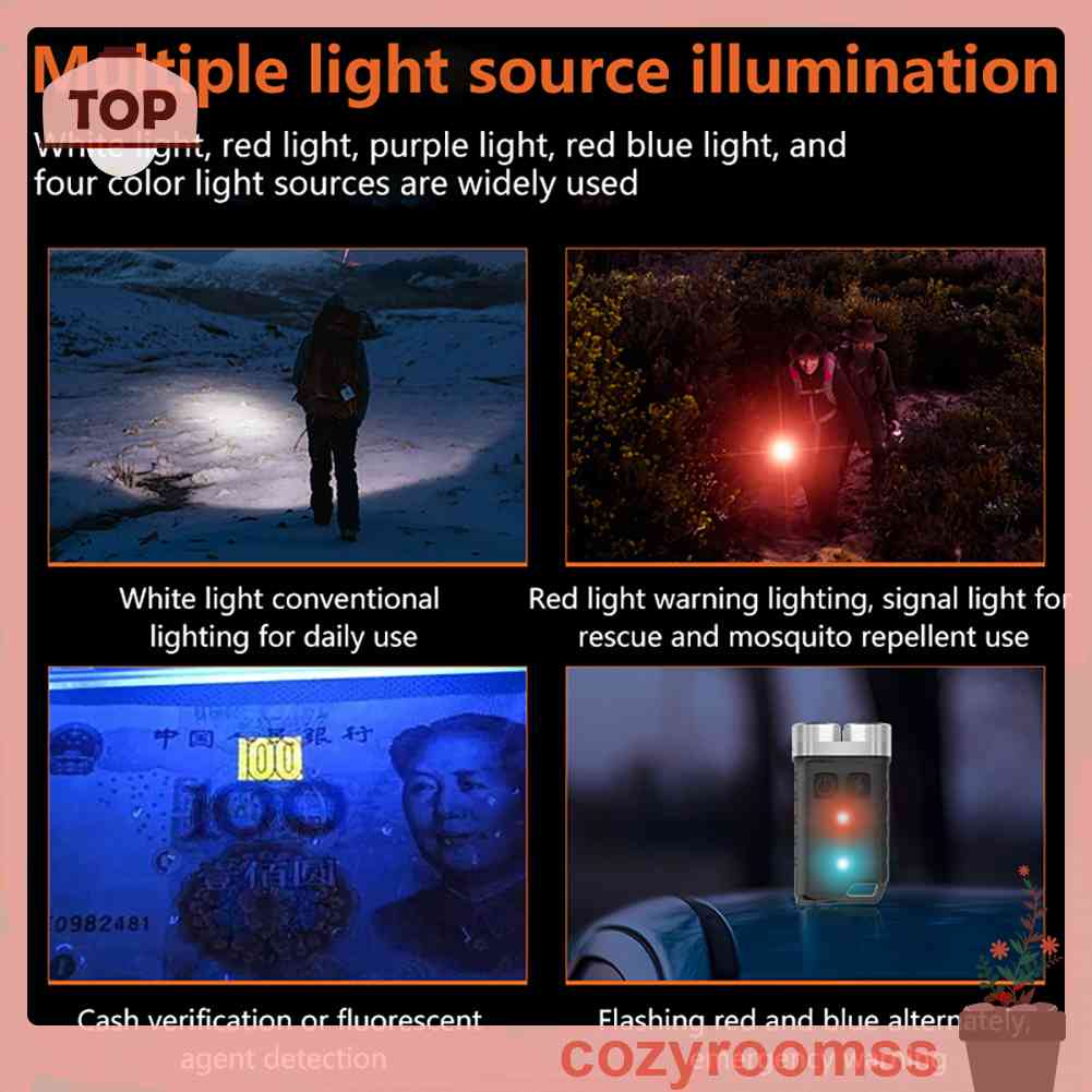 Móc Khóa Đèn Pin Mini Độ Sáng Cao 900LM