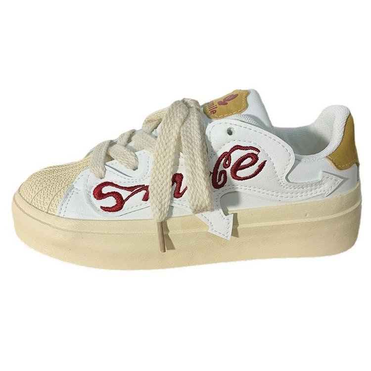 Giày Thể Thao Đế Dày Thêu Chữ Phong Cách Hàn Quốc Thời Trang Cho Nữ