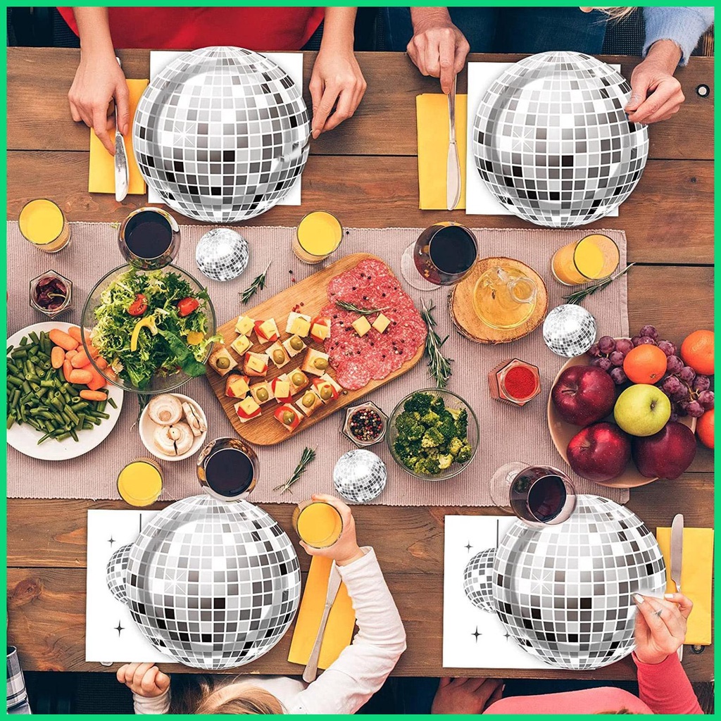 Set 96 Đĩa Ăn Trang Trí Tiệc Disco jiwvn jiwvn